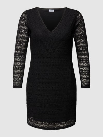 Evoked Vila PLUS SIZE jurk met details van kant, model 'CHIKKA' Zwart - 2