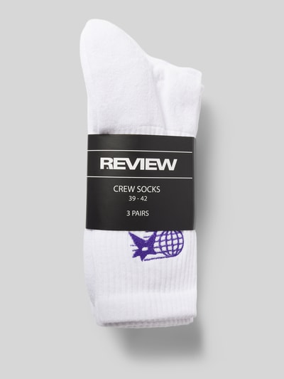 REVIEW Socken mit Label-Stitching im 3er-Pack Weiss 3