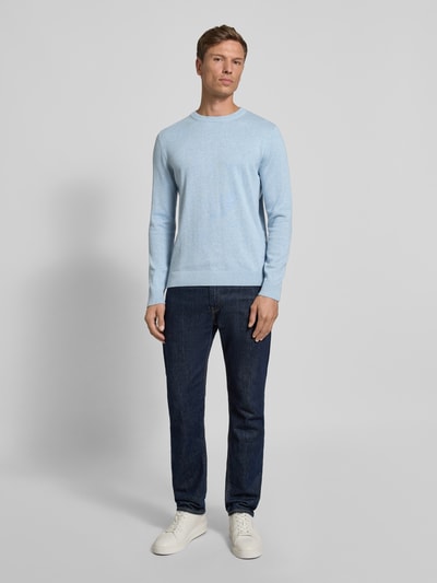 Tom Tailor Regular fit gebreide pullover van zuiver katoen Blauw - 1