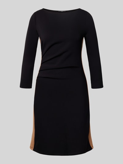 Zero Knielanges Kleid mit Raffungen Black 2