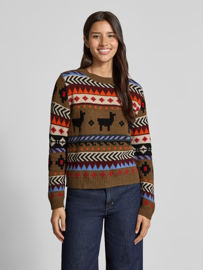 Weekend Max Mara Regular Fit Pullover mit Woll-Anteil Modell 'QUIRITE' Camel 4