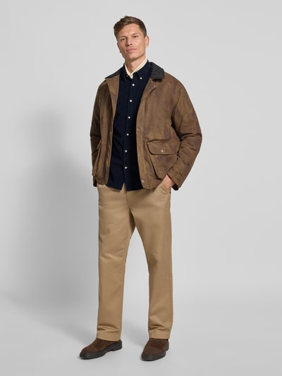 Barbour Tailored Fit Freizeithemd aus reiner Baumwolle Marine 1