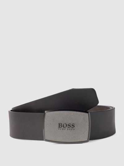 BOSS Riem met labeldetail Donkerbruin - 1