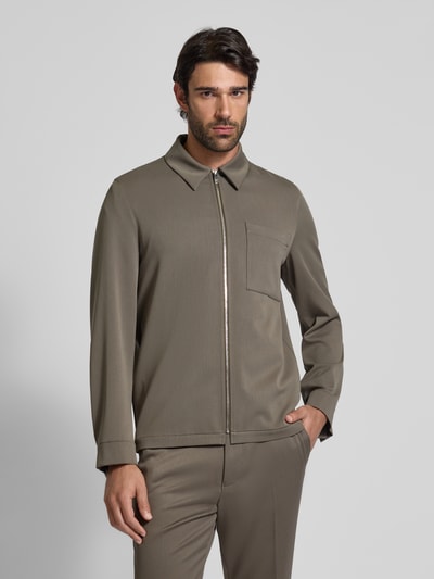 Drykorn Overhemdjack met ritssluiting, model 'NIKANO' Leem - 4