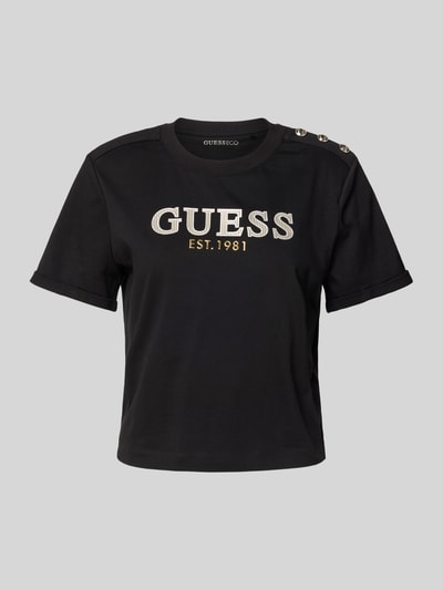 Guess T-shirt krótki z nadrukiem z logo  2