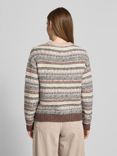 Christian Berg Woman Sweter z dzianiny z prążkowanymi wykończeniami Jasnobrązowy 5