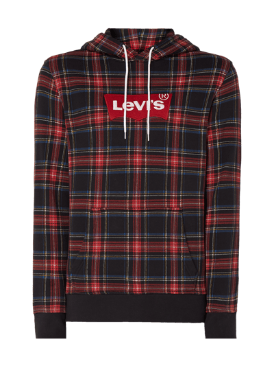 Levi's® Bluza z kapturem w szkocką kratę Czarny 2