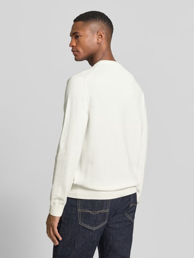Lacoste Regular Fit Strickpullover aus Baumwoll-Mix Offwhite 5