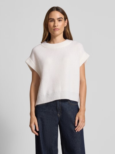Herzensangelegenheit Gebreide spencer van een mix van kasjmier en katoen Offwhite - 4