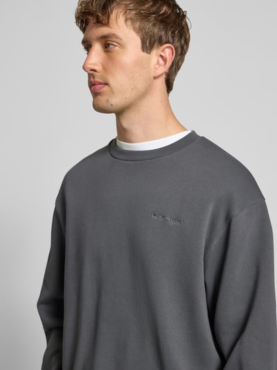 CHAMPION Sweatshirt met labelstitching Antraciet - 3