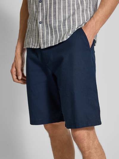 s.Oliver RED LABEL Relaxed Fit Bermudas aus Leinen-Baumwoll-Mix Dunkelblau 3
