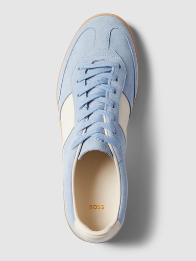 BOSS Sneakersy z obszyciem w kontrastowym kolorze model ‘Brenta’ Jasnoniebieski 4