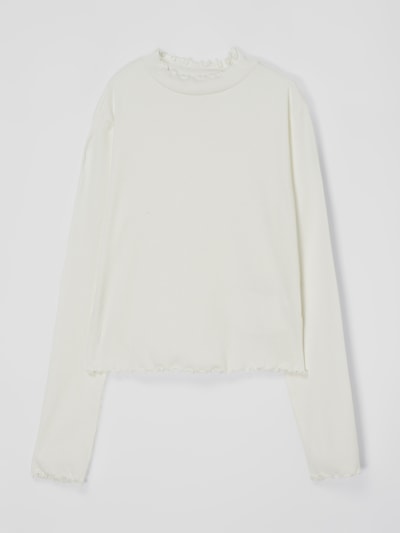 Tom Tailor Shirt met lange mouwen en opstaande kraag Offwhite - 1