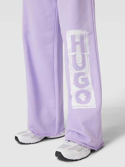 HUGO Sweatpants met labeldetail, model 'NASUEDE' Lila - 3