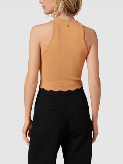 GUESS Crop Top mit geripptem Saum Modell 'ADA' Sand 5