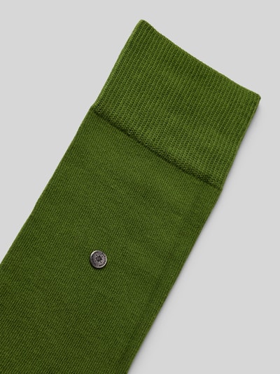 Burlington Sokken van biologische katoenmix met logo-applicatie, model 'Lord' Groen - 2