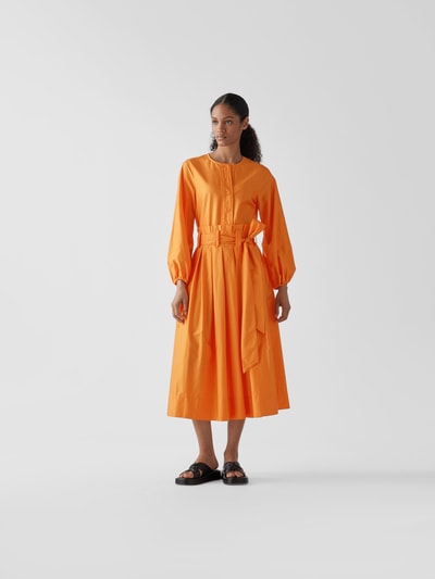 Devotion Hemdblusenkleid mit Kellerfalten Orange 1