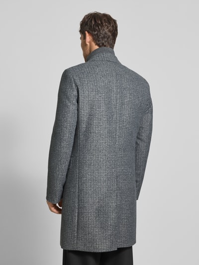 BOSS Slim Fit Mantel mit Woll-Anteil Modell 'H-HYDE-J-BIB-PAD-254' Hellgrau 5