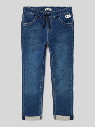 Steiff Straight leg jeans met labelpatch Blauw - 1