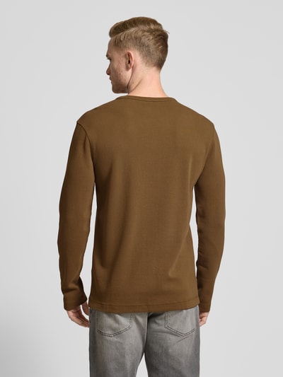 BOSS Orange Longsleeve mit Label-Stitching Modell 'Tempesto' Oliv 5