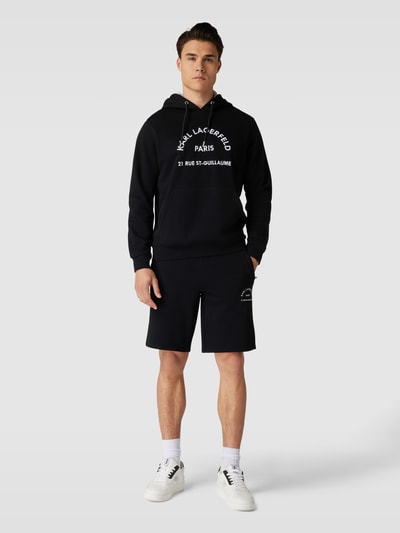 Karl Lagerfeld Sweatshorts mit Label-Stitching Black 1