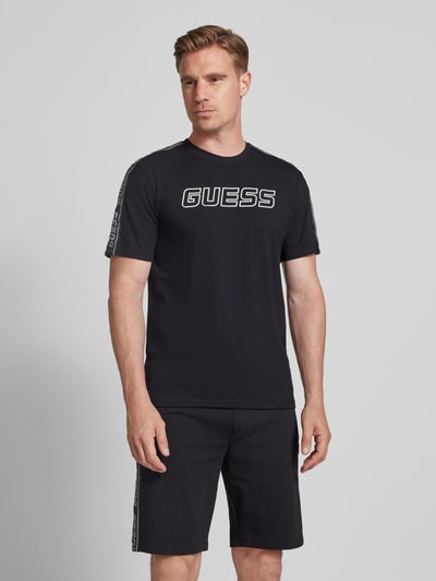Guess Activewear T-Shirt mit Label-Detail Black 4