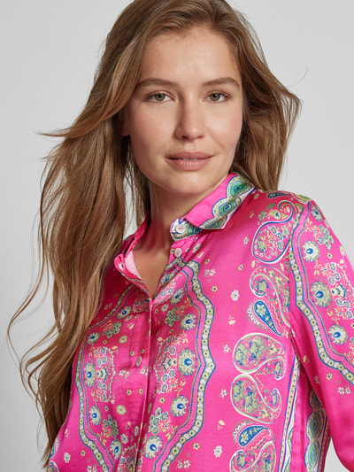 Christian Berg Woman Bluse mit Umlegekragen Pink 3