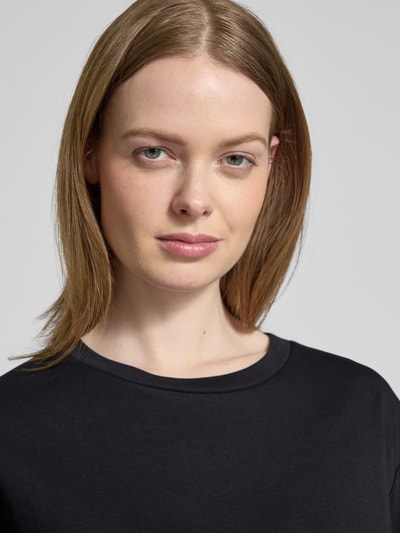 Weekend Max Mara T-shirt met verlengd rugpand, model 'MULTID' Zwart - 3