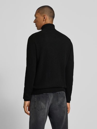 Casual Friday Slim Fit Rollkragenpullover aus Woll-Mix Modell 'Karl' Anthrazit Melange 5