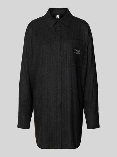 Karo Kauer Minikleid mit Hemdblusenkragen Black 2