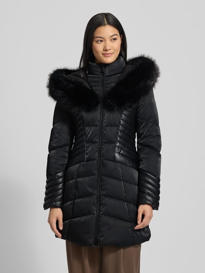 GUESS Regular Fit Steppmantel mit Zweiwege-Reißverschluss Modell 'Oxana' Black 4