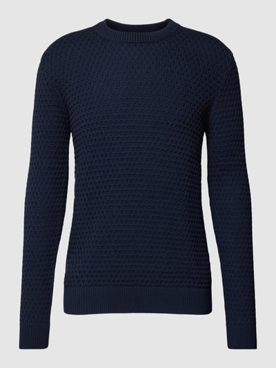 SELECTED HOMME Strickpullover mit Strukturmuster Modell 'REMYS' Dunkelblau 2