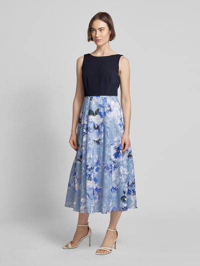 Christian Berg Cocktail Cocktailkleid in Two-Tone-Machart Bleu 1