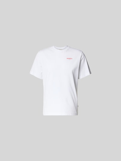 Produktfoto, Regular Fit T-Shirt mit Statement-Print von Forét aus Reine Baumwolle, weiß, Rundhalsausschnitt, Kurzärmelig, Rückenlänge 67 cm bei Größe M