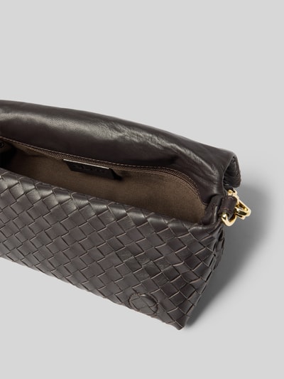 Abro Handtasche mit abnehmbarem Tragehenkel Modell 'MILA' Dunkelbraun 5