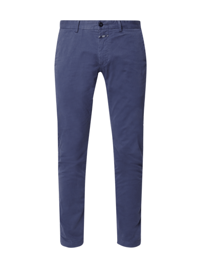 Closed Spodnie chino o kroju Skinny Fit ze streczem Niebieski 2