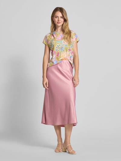 Christian Berg Woman T-Shirt mit geripptem Rundhalsausschnitt Apfel 1