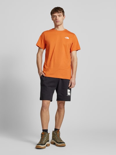 The North Face T-Shirt mit Label-Print Rostrot 1