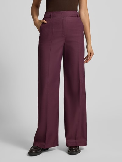 Christian Berg Woman Selection Stoffhose mit französischen Eingrifftaschen Pflaume 4