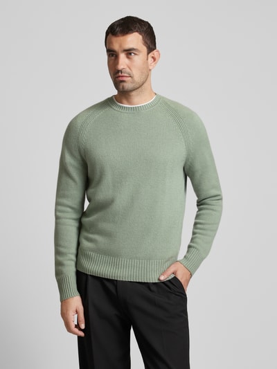 BOSS Gebreide pullover met ronde hals, model 'EMALVO' Mintgroen - 4