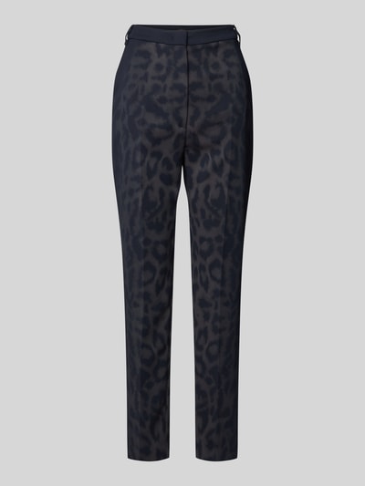 Marc Cain Feminine fit stoffen broek met persplooien Zwart - 2