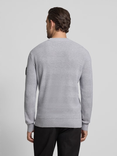 Tom Tailor Denim Regular Fit Pullover aus reiner Baumwolle Hellgrau Melange 5