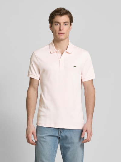 Lacoste Regular fit poloshirt met labeldetail Lichtroze - 4