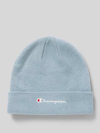 CHAMPION Beanie mit breitem Umschlag und Logo-Stitching Eisblau 1