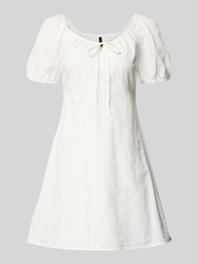 Produktfoto, A-Linien Umstandskleid aus reiner Baumwolle Modell 'JUTTY' von Vero Moda, Optik: Unifarben, Struktur-Muster, Mini-Länge