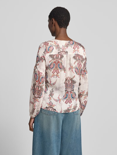 GUESS Regular Fit Bluse mit Rüschenbesatz Modell 'Emy' Ecru 5