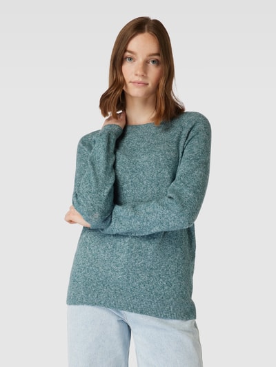 Only Cropped Strickpullover mit Strukturmuster Modell 'MALAVI' Bottle Melange 4