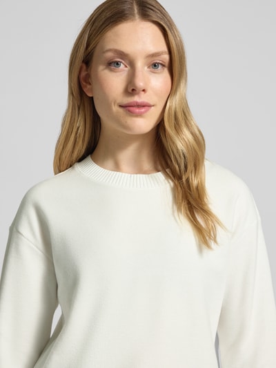 s.Oliver RED LABEL Sweter o kroju regular fit z mieszanki bawełny Złamany biały 3