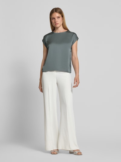 VILA T-Shirt aus Satin mit Rundhalsausschnitt Modell 'ELLETTE' Petrol 1