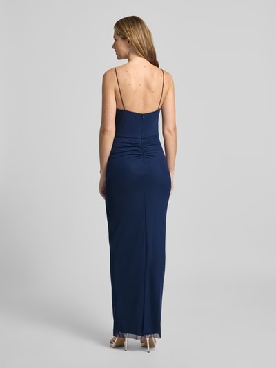 Hey Kyla Abendkleid mit Raffungen und Spaghettiträgern Marine 5